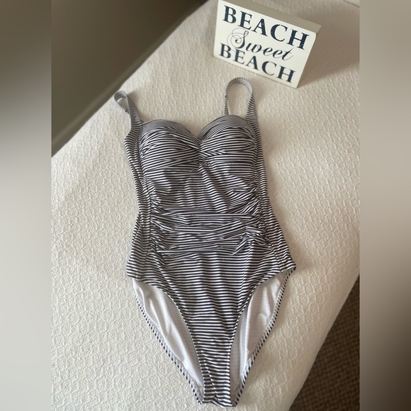 NipTuck Navy Ahoy twist front design and tummy control I piece swimsuit - Picture 2 of 10